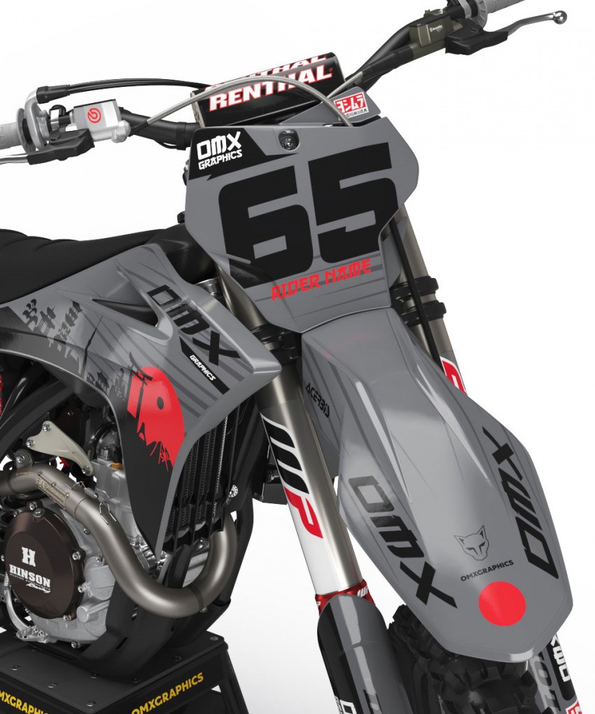Motocross Graphics For GasGas Japan Grey Front