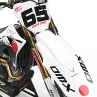 Motocross Graphics For Honda Japan White Front