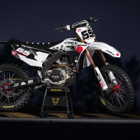 Motocross Graphics For Honda Japan White Promo