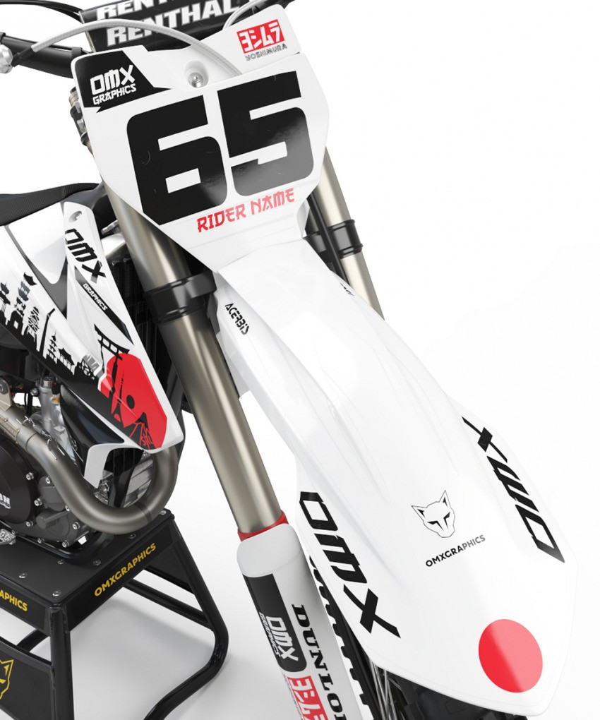 Motocross Graphics For KTM Japan White Front