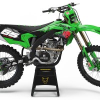 Motocross Graphics For Kawasaki Japan Green
