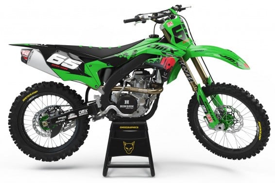 Motocross Graphics For Kawasaki Japan Green