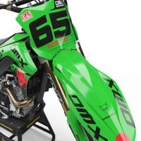 Motocross Graphics For Kawasaki Japan Green Front