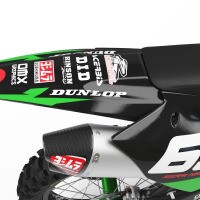 Motocross Graphics For Kawasaki Japan Green Tail