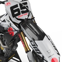 Motocross Graphics For Suzuki Japan Light Grey Front