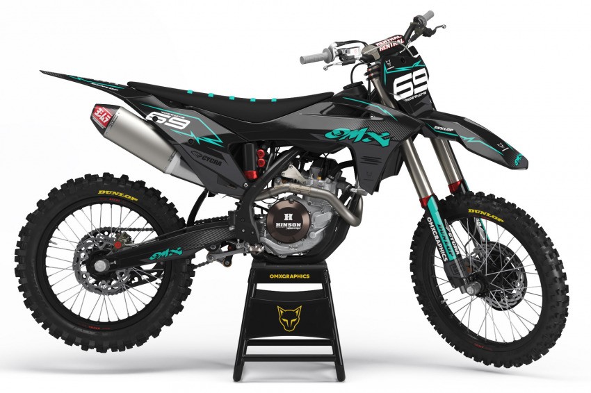 Mx Graphics For GasGas Carbon Teal