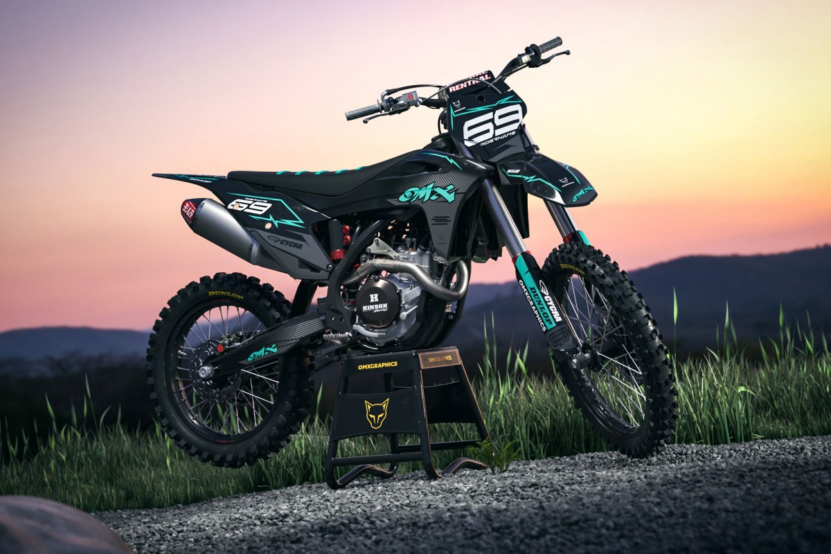 Best Stickers Kit For GasGas MC 65 'Carbon' Teal Promo