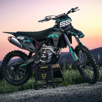 Mx Graphics For GasGas Carbon Teal Promo