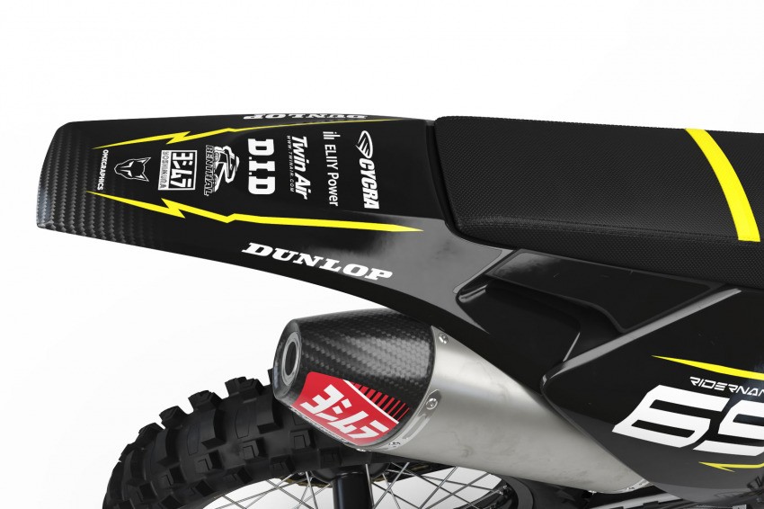 Mx Graphics For Husqvarna Carbon Yellow Tail