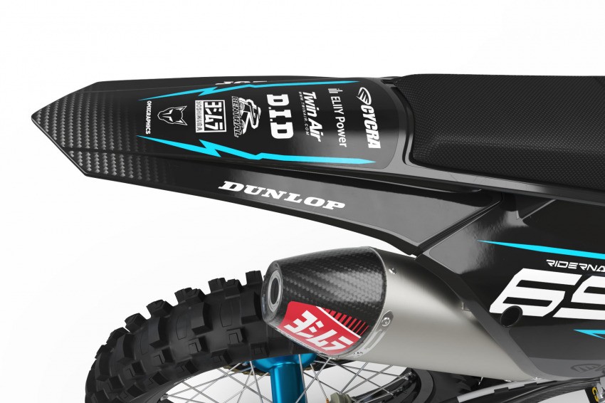 Mx Graphics Kit For KTM Carbon Teal Tail