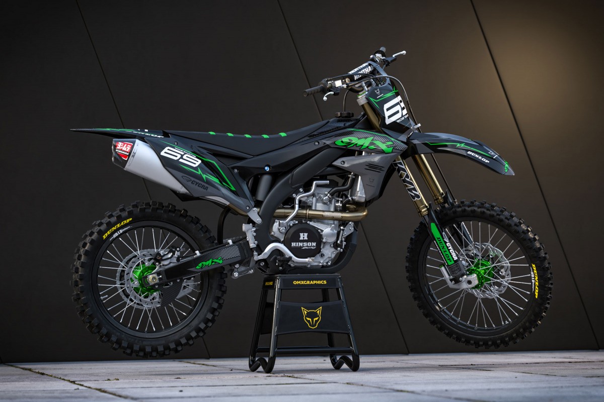 Mx Graphics Kit For Kawasaki Carbon Promo