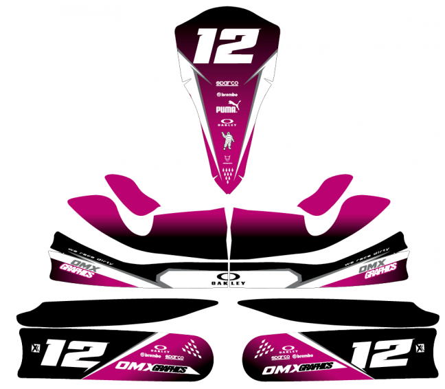 Go Kart Graphics Kit 'Vendetta' Pink – OMXGraphics - Free Customisation