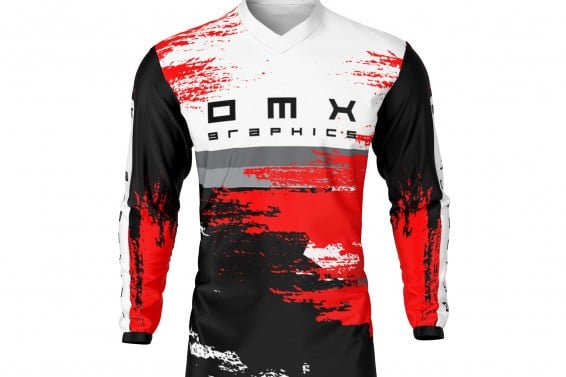 MX Jersey Hangout Black Red Front