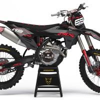 Motocross Graphics GasGas Carbon Red