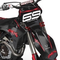 Motocross Graphics GasGas Carbon Red Front