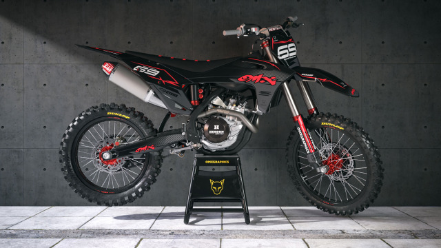 Stickers Kit For GasGas MC450 F 'Carbon' Red Promo