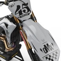 Motocross Graphics Honda Race Grey Front