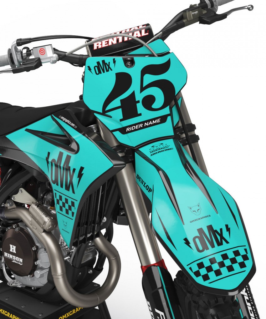 Mx Graphics GasGas Race Teal Front