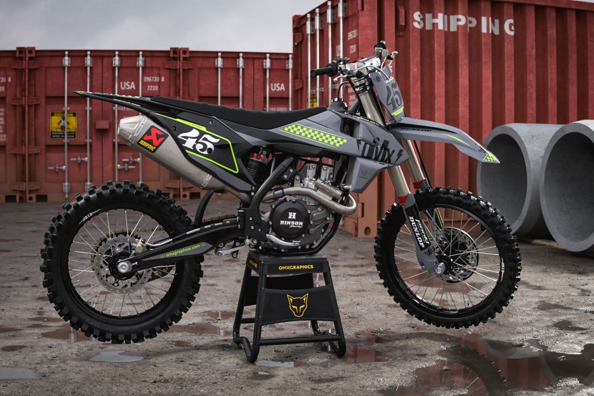 Ktm Race Graphics Kit Grey Omxgraphics