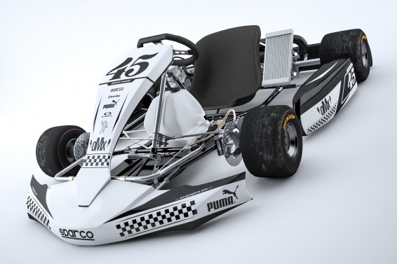 Go Kart Graphics Kit Race White