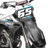 Mx Graphics Kit For GasGas AMAZE Teal Front