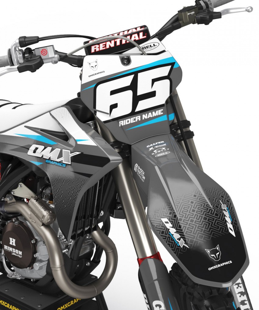 Mx Graphics Kit For GasGas AMAZE Teal Front