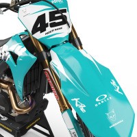 Honda Motocross Graphics Local Teal Front
