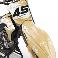 Kawasaki Motocross Graphics Kit Local Sand Front