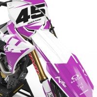 Suzuki Motocross Graphics Local Violet Grey Front