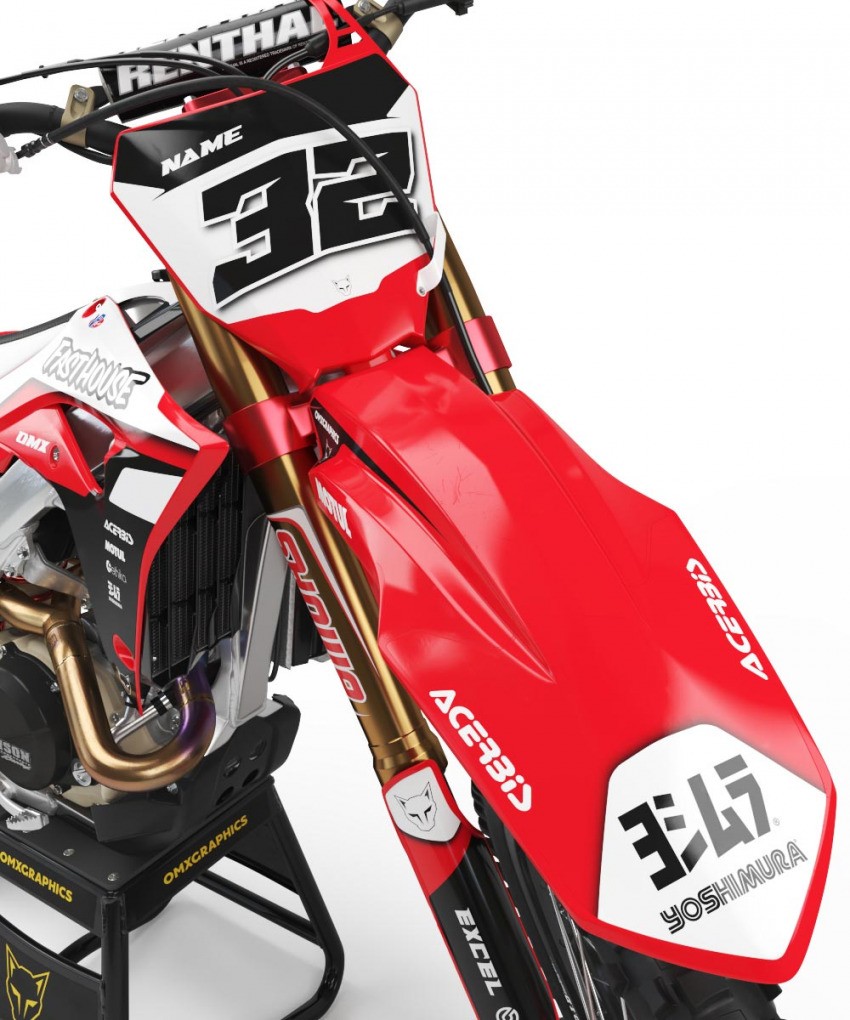 Honda CRF 250R Graphics Kit Trace Front