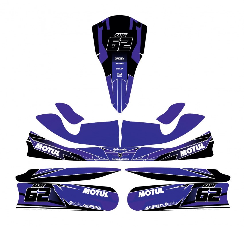 KG Kart Graphics Kit Purple Haze Layout