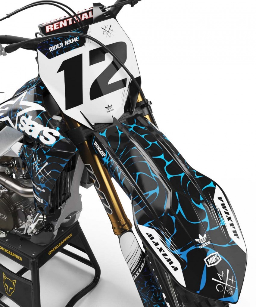 Premium Quality Decals Kit for 2-stroke Yamaha YZ250 Front