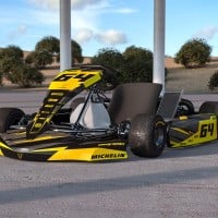 Go Kart Graphics Kit Rhyme Black Yellow Promo