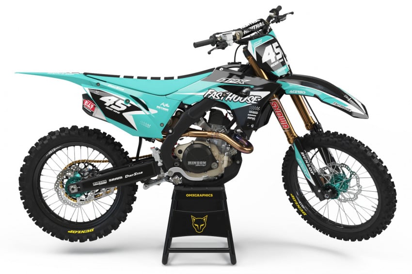 Motocross Graphics Kit Honda Stealth Teal
