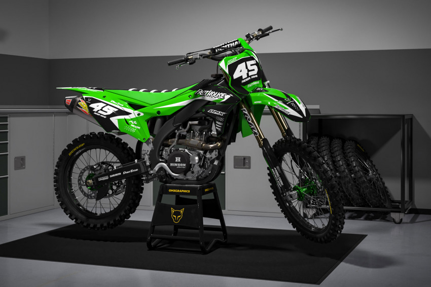 Motocross Graphics Kit Kawasaki Stealth Promo