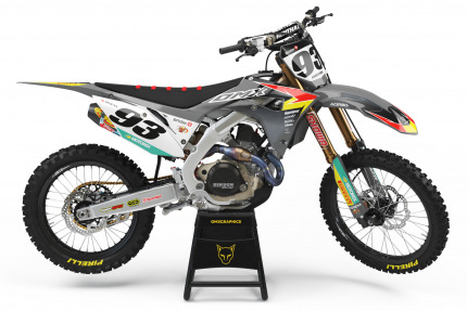 Grey Dirt Bike Graphics Kit For Honda - Team