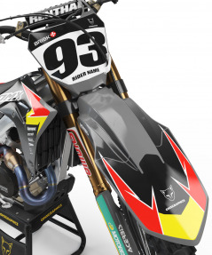 Dirt Bike Graphics Kit For Honda - TEAM Grey - Front