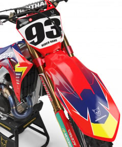 Dirt Bike Graphics Kit For Honda - TEAM - Front