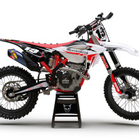 Motocross Graphics For Beta Competition White