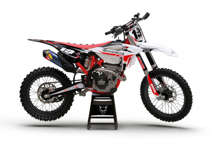 Motocross Graphics For Beta Competition White