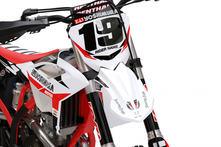 Motocross Graphics For Beta Competition White Front