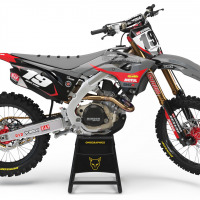 Motocross Graphics For Honda Competition Grey