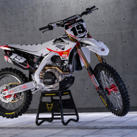 Motocross Graphics For Honda Supercross White Promo