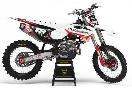 Motocross Graphics For Husqvarna Competition White