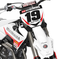Motocross Graphics For Husqvarna Competition White Front