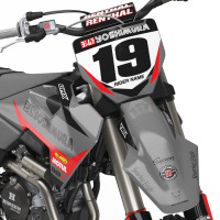 Motocross Graphics For Husqvarna Supercross Grey Front