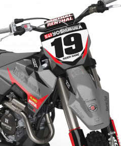 Motocross Graphics For Husqvarna Supercross Grey Front