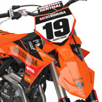Motocross Graphics For KTM Competition Orange Front