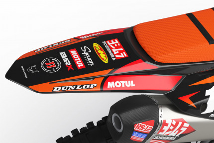 Motocross Graphics For KTM Competition Orange Tail