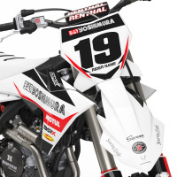 Motocross Graphics For KTM Supercross White Front